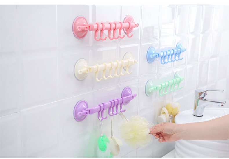 COLGADOR CON VENTOSA - ROSADO: AZUL